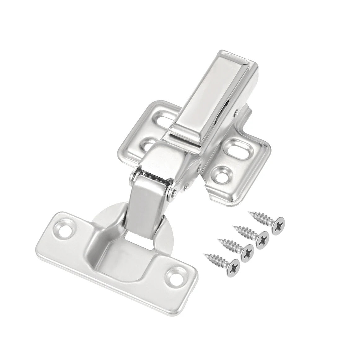 

uxcell Cold Rolled Steel Face Frame Concealed Cabinet Half Overlay Door Hinges w Cover
