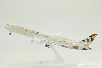 

Assembled UAE Etihad Aircraft Model Boeing 787-900 Etihad Airways ABS Material Airplane Model 1: 200 with Landing Gear Wheels