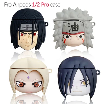 

For Uchiha 3D Cartoon Case For Airpods 1/2 Cover Japan Anime Naruto Model Accessories Protector cover For Airpods 1/2 Pro Case