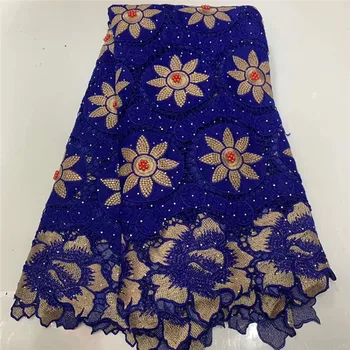 

NEW African Lace Fabric Water Soluble Lace Beaded Nigerian African Hot Selling Guipure Lace Fabric African Cord Lace For Wedding