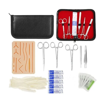 

Suture Training Kit Skin Operate Suture Practice Model Training Pad Needle Scissors Tool Kit Teaching