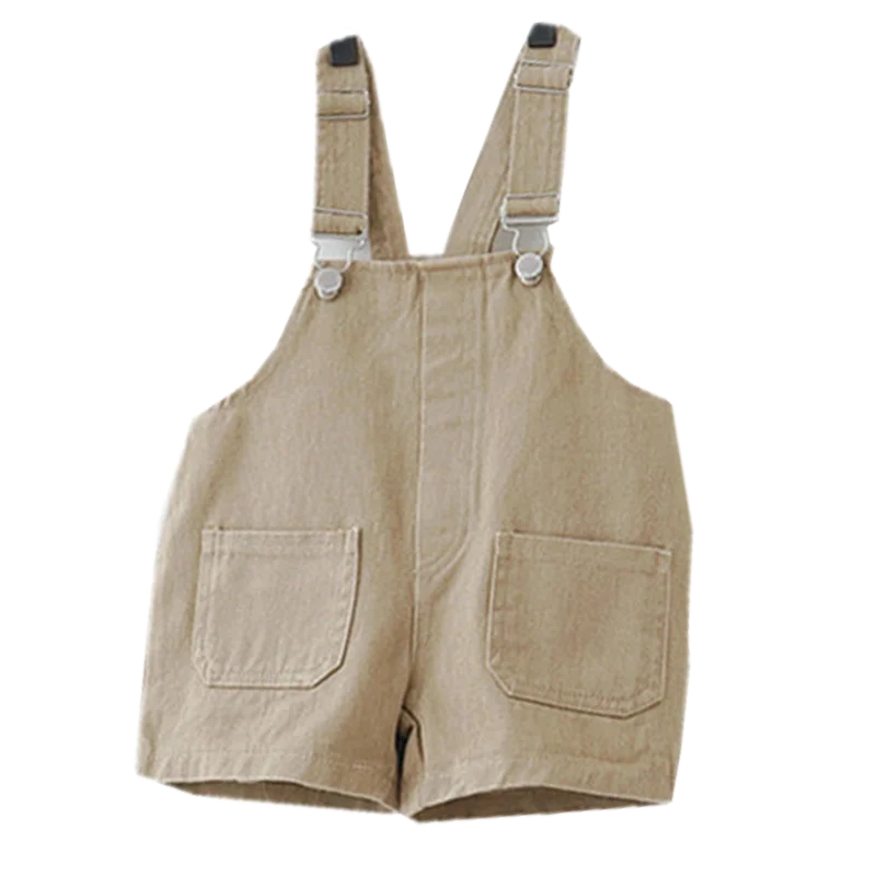 Japanese Style Kids Overalls Comfortable Brief Suspenders Shorts