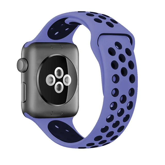 Silicone Strap For apple Watch band 44mm 42mm 40mm 38mm Breathable Accessories Sport watchband bracelet iWatch se 76543 45mm41mm 35