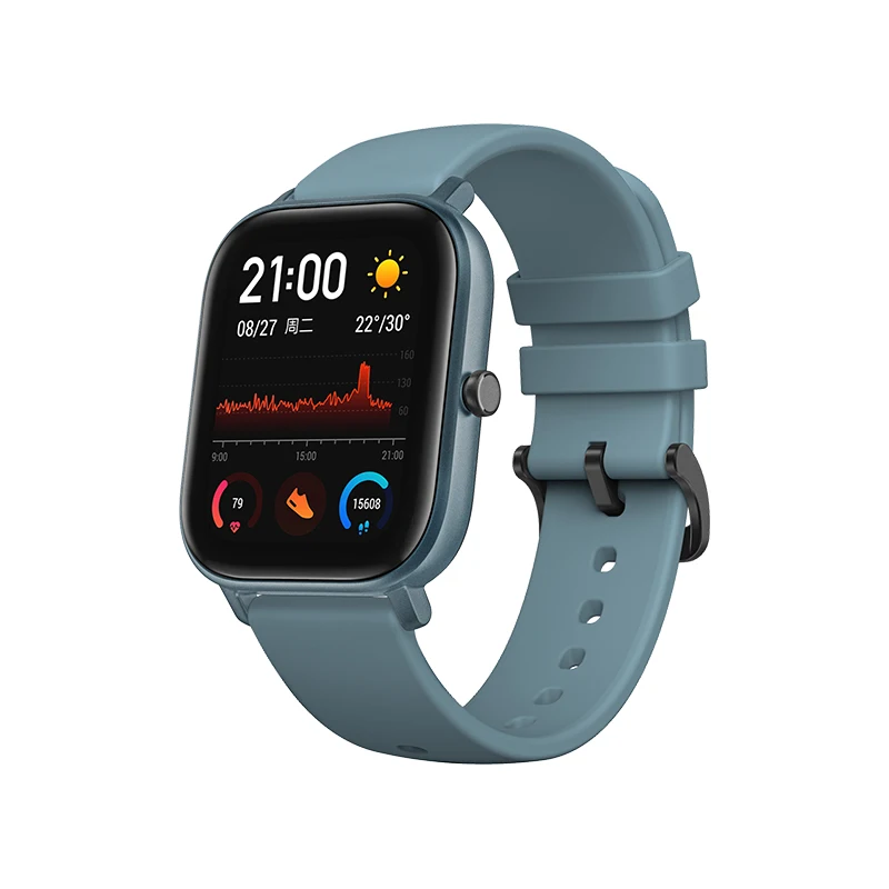 Оригинальные Смарт-часы Xiaomi Amazfit GTS, gps, NFC, wifi, ESIM, браслет, наручные часы, спортивные, Bluetooth, фитнес, пульсометр - Цвет: Blue
