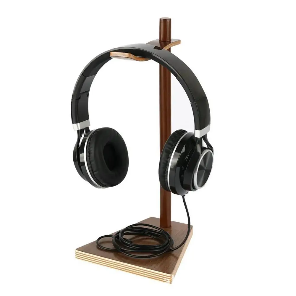 Earphone Bracket Head mounted Innovative Solid Wood Headphone Display Rack Hanger Holder Stand for Headset Earbuds