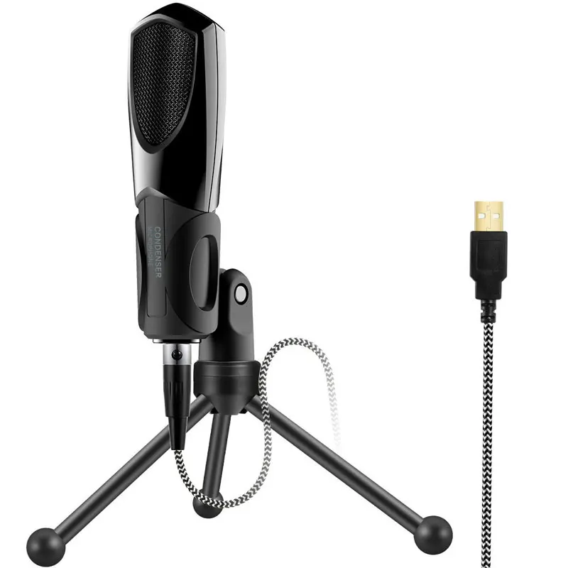 USB конденсаторный микрофон Plug and Play домашний студийный компьютерный микрофон штатив подставка ветрозащитный хлопок для игр YouTube караоке