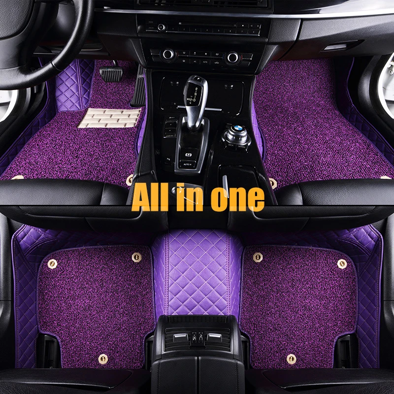 Purple3 Пользовательские автомобильные коврики для Toyota Corolla Camry Rav4 Auris Prius Yalis Avensis Alphard 4Runner Hilux Highlander Sequoia коврик - Название цвета: Purple3