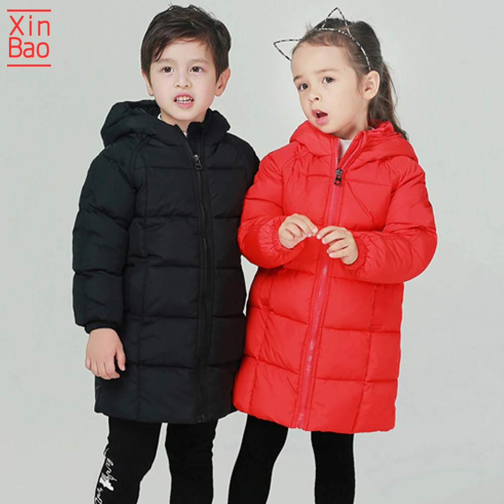 XINBAO/2019 детская зимняя куртка с хлопковой подкладкой однотонная для мальчиков и