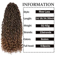 Synthétique déesse Locs Crochet cheveux tresses bouclés Faux Locs tressage Extensions de cheveux perruque pour les femmes noir Hippie Boho Style 4