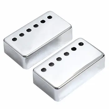 

2x Humbucker Neck & Bridge Guitar Pickup Covers Chrome High Quality