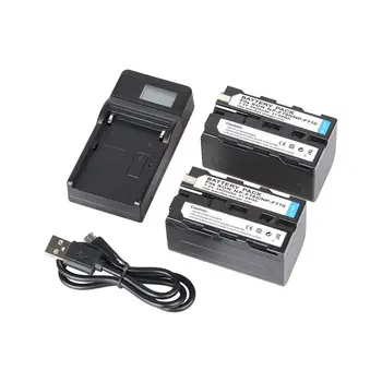 

For Sony NP-F750 / 770 full decode 7.2V 4400mAh battery 2 + LCD display USB single charge + USB cable