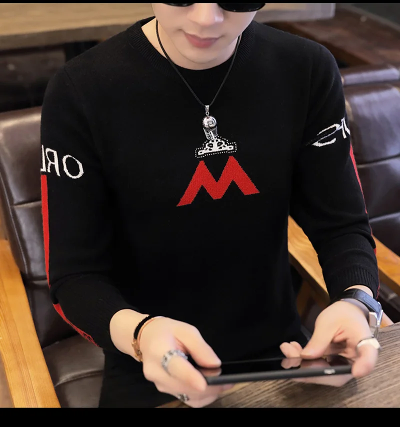 Свитер мужской осенний модный свитер весенний модный мужской стильный свитер Повседневный Vete мужской t Homme мужская одежда DD5MY