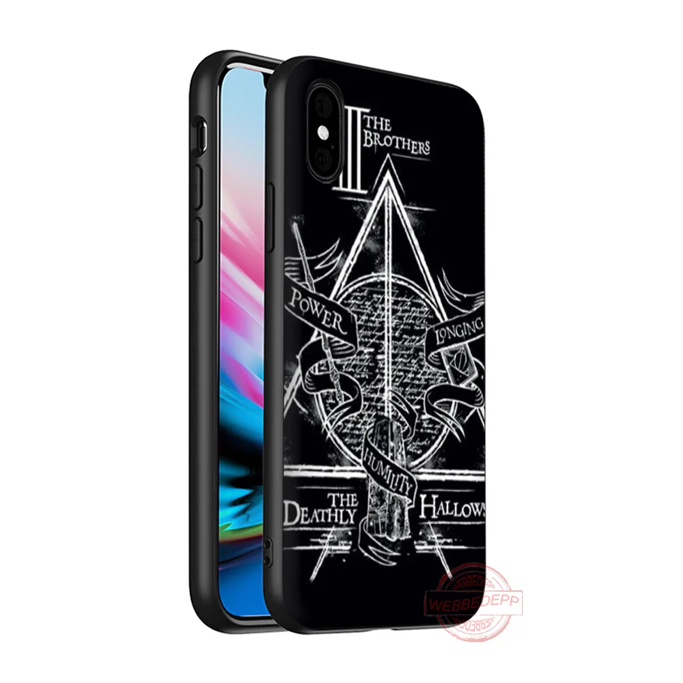 WEBBEDEPP Deathly Hallows логотип мягкий Силиконовый ТПУ чехол для телефона для iPhone 5 6 7 8 Plus X XS XR XS Max 11proMax - Цвет: 3