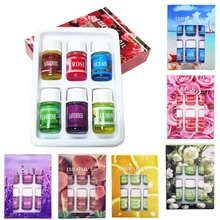 MINI aceite esencial para aromaterapia, 6x3ml, humidificador de aceite Soluble en agua, aceite esencial Natural, ambientador de lavanda TSLM2