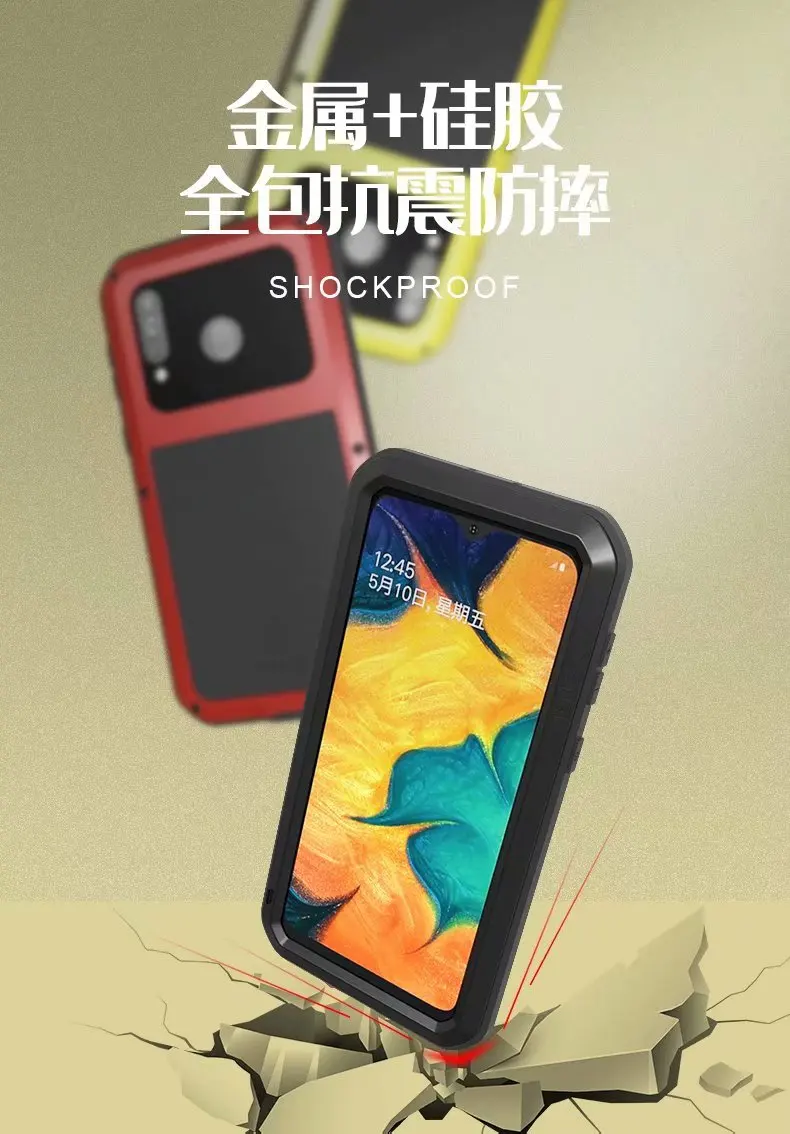 Мощный чехол Love Mei для samsung Galaxy A40S A30S A50S A70S Life водонепроницаемый ударопрочный 360 полная защита Алюминиевый металлический чехол