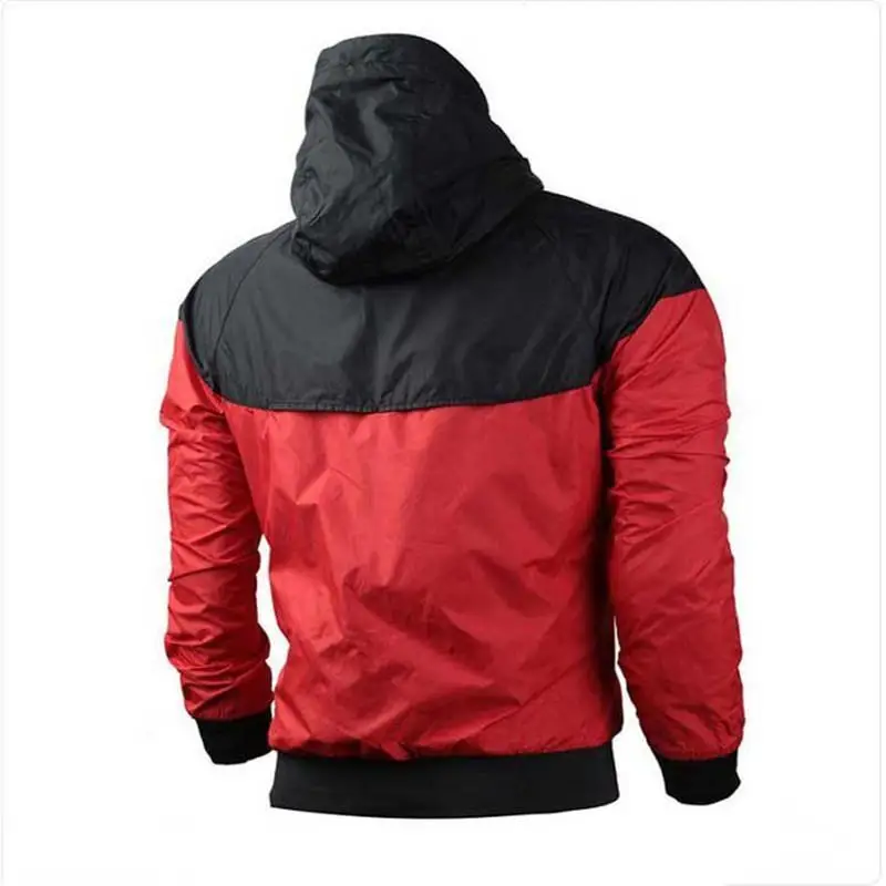 Лоскутный черный пуловер куртка модный спортивный костюм повседневное пальто Мужская ветровка уличная одежда с капюшоном в стиле хип-хоп куртки мужские S-3XL