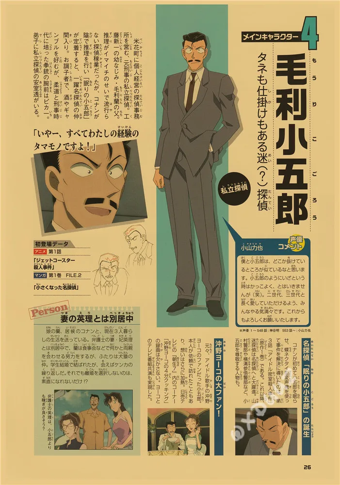 Yaponskie Nastennye Stikery Anime Izvestnyj Detektiv Konan Iz Multfilma Detektiv A17 Dom I Sad Aliekspress