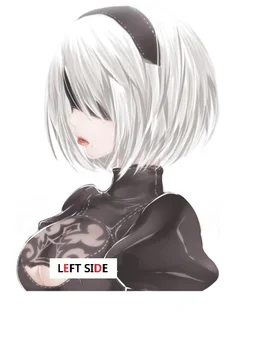 

LEFT SIDE Car Stickers HD Inkjet Engraving Anime Car Styling Racing Cute Sexy Beauty Car Decal Waterproof Accessories Decoration