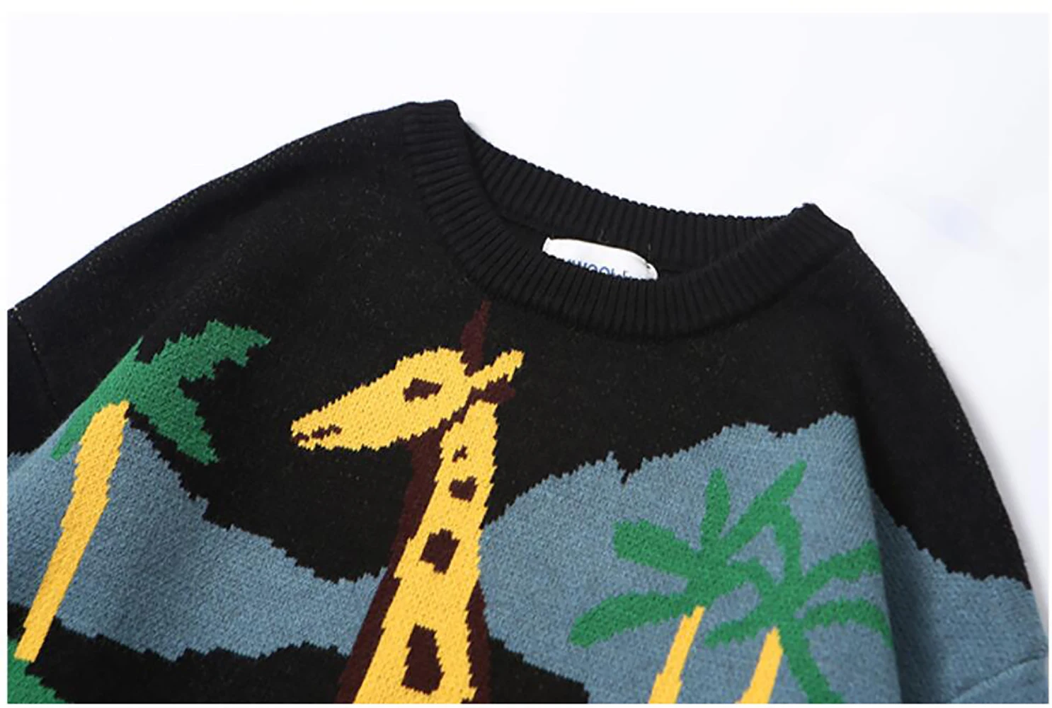 Unisex Sweater Jumpers Fine Knitted Pullover Giraffe Tops Soft Hip Hop Trend Casual Outdoor Autumn Winter for Men Women Youths