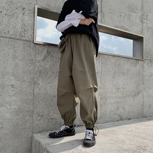 Весна и осень молодежный Leave Sensation мужской бренд Tide Hong стиль свободный Bf луч ноги комбинезон повседневные штаны S-XL