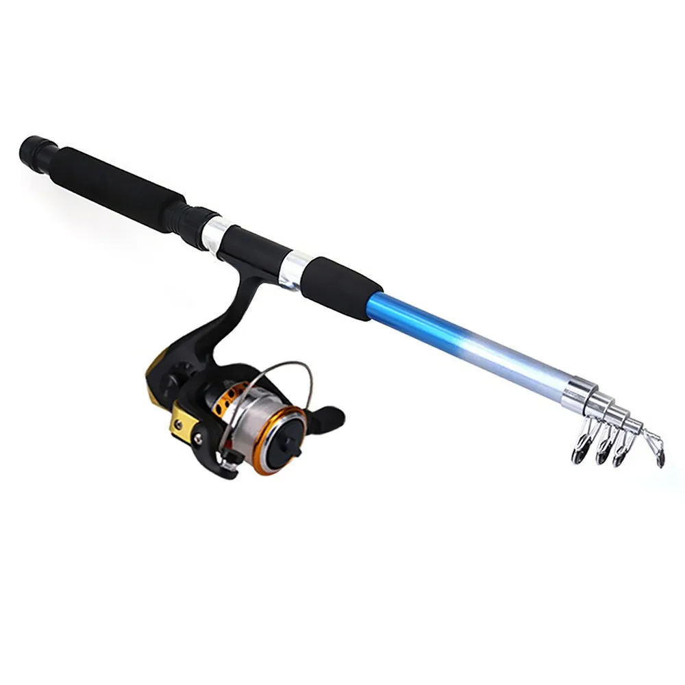 Fishing Reel Rod Combo Set including Fishing Rod Reel Hook Float Stopper Barrel Swivels Lure Particles Floats Connectors