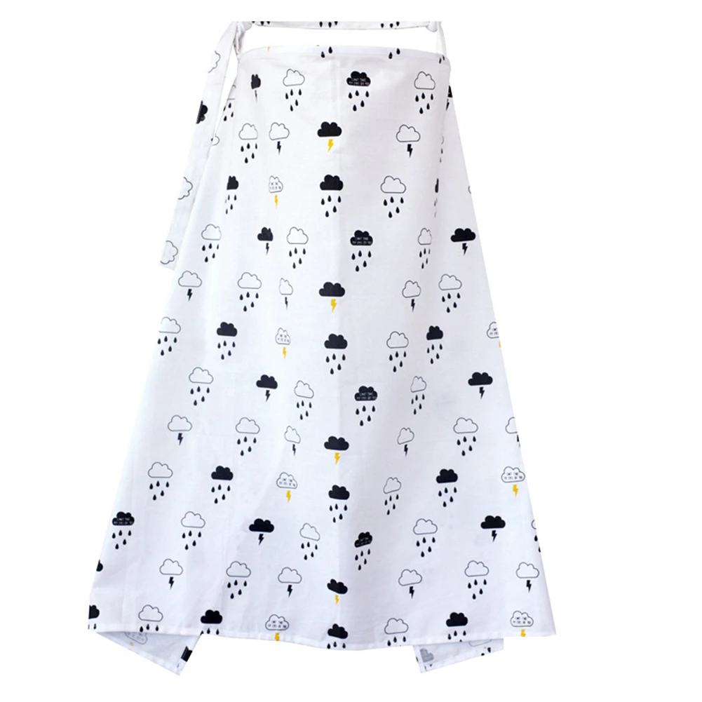 

Soft Secure Apron Poncho Breathable Nursing Cover Cotton Blend Baby Feeding Shawl Outdoor Open Neckline Adjustable In Public