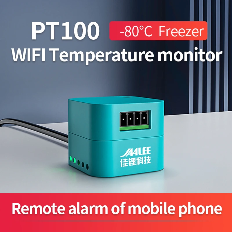 

Jaalee JTP-UP Wireless WiFi pt100 Thermometer Monitor -80℃ -200℃ Refrigerator Freezer Alarm Alerts accuracy 0.1 ℃