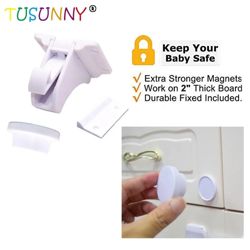 

TUSUNNY Baby Security Magnetic Lock Magnet cabinet drawer Lock for child safety