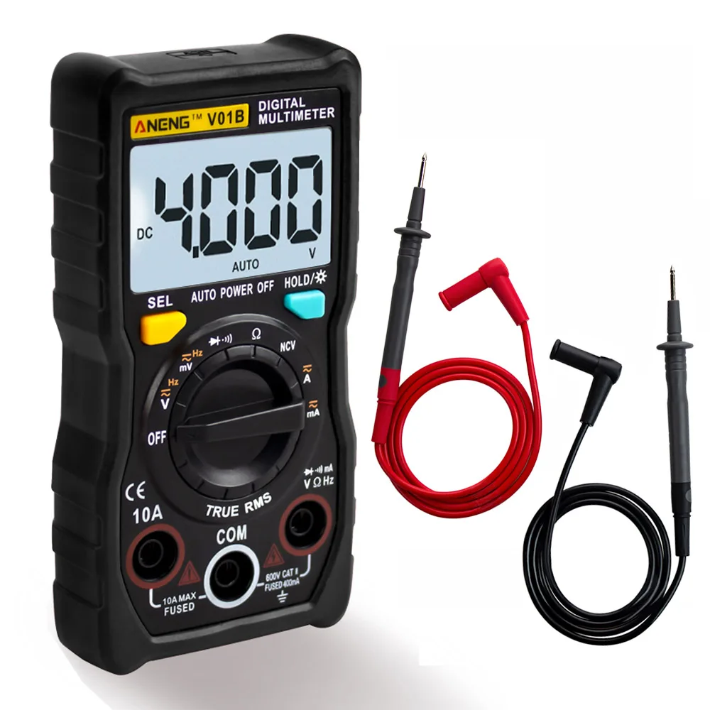 

Vastar Digital Multimeter 6000 counts Auto Ranging AC/DC voltage meter Flash light Back light Large Screen 113A/D