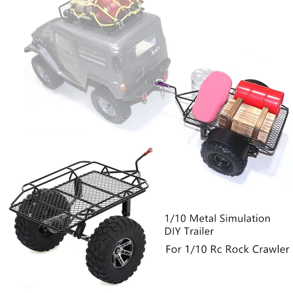 

Metal Simulation DIY Trailer Bucket For 1/10 Axial SCX10 TRX4 RC Car