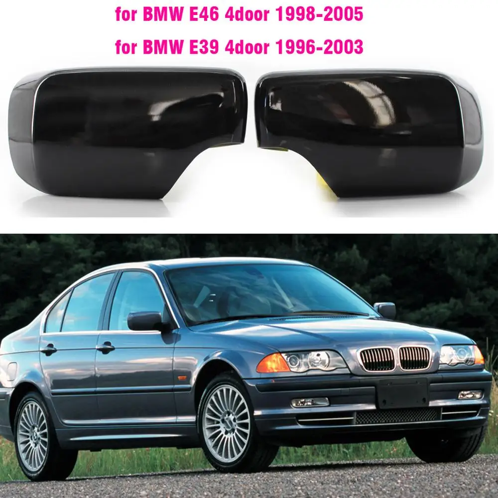 Rearview Mirror Cover Cap Carbon Fiber / Black For BMW E46 E39 4door 325i 330i 525i 530i 540i 1998 1999 2000 2001 2002-2005 | Автомобили и