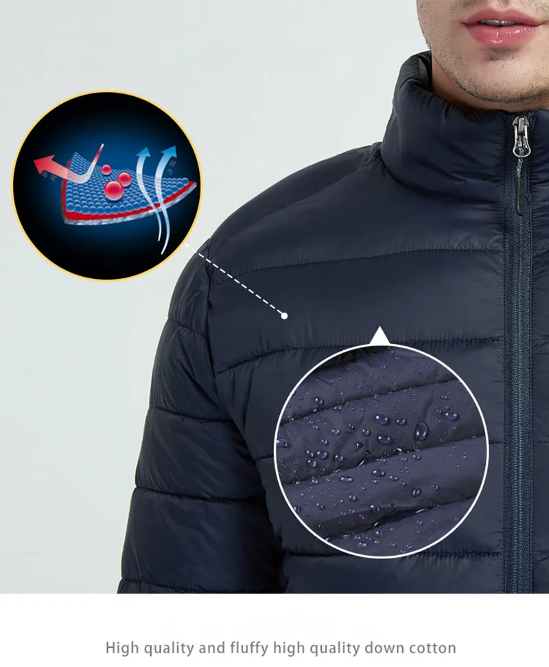Down Jackets Camping Jacket Men's Winter Warm Down Jacket Outdoor Hooded Parka Coat