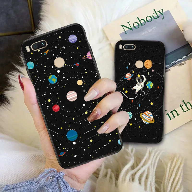 Чехол для телефона YOUVEI Interstellar для Xiaomi mi A1 mi A2 mi A3 черный чехол из ТПУ mi A2 A3 Lite Moon Line Coque для mi 5X mi 6X