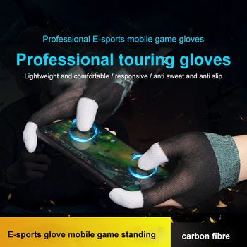 Carbon Fiber Finger Sleeves For PUBG Mobile Games Contact Finger Sleeves Dot Silica Gel Palm Non-Slip Design For Mobile Games tanie i dobre opinie centechia CN (pochodzenie) Universal highly sensitive finger sets Support Read the description Please contact us first thank you!