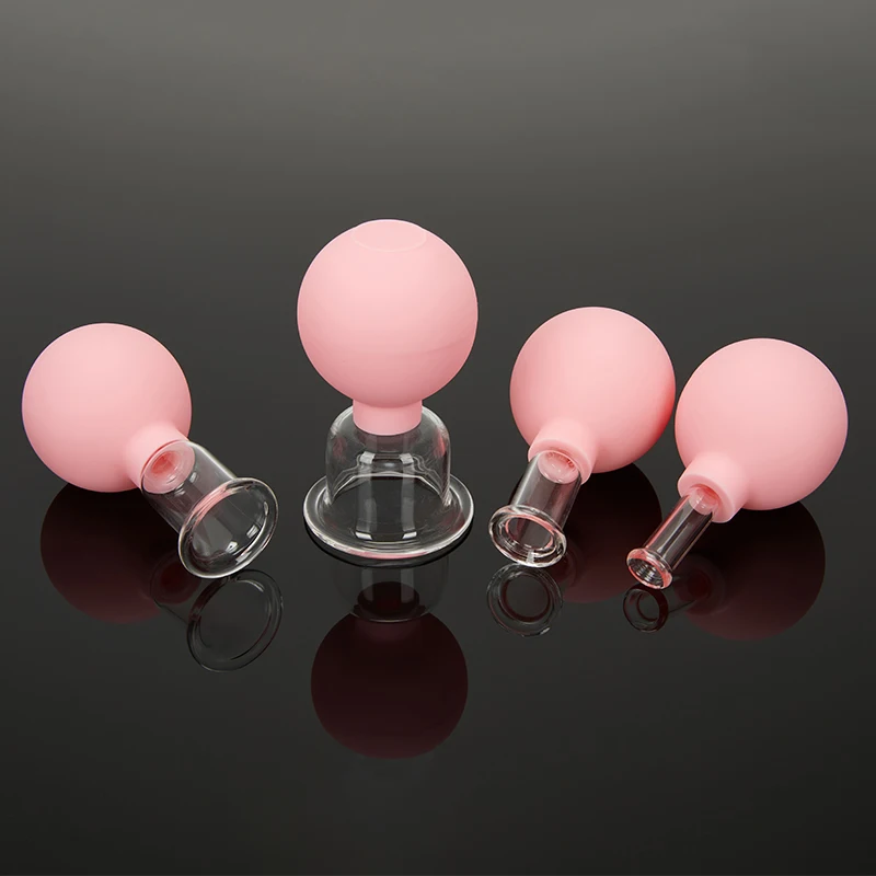 Rubber Vacuum Cupping Glasses Face Massage Cups Skin Lifting Anti Cellulite Cans Vacuum Jar Chineses Therapy Cupping
