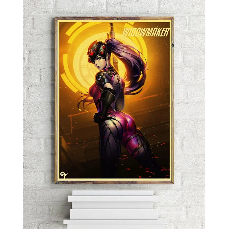 Игровой постер Overwatch Widowmaker Ностальгический ретро крафт бумага постеры для