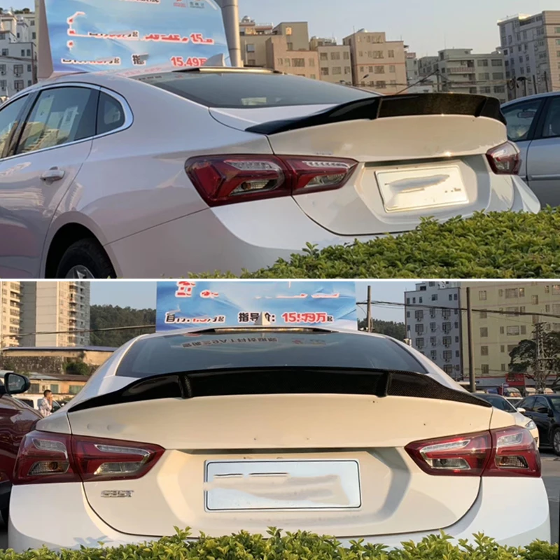 Подходит для Chevrolet Malibu XL спойлер 2016 17 18 19 лет настоящий глянцевый задний Чехол из