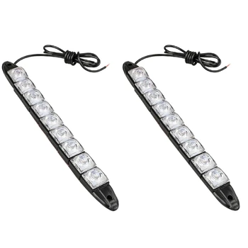 

2 Pcs Red Green Navigation 9Led Marine Bow Boat Car 12V Yacht Pontoon Bright Lights