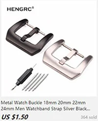 Genuine Leather Watchbands 18mm 20mm 22mm 24mm Black Dark Brown Women Men Cowhide Watch Band Strap Belt With Buckle