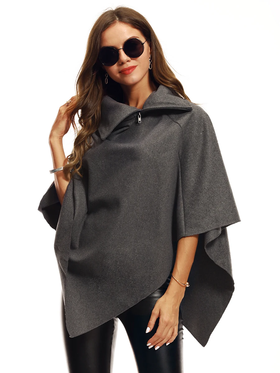 AliExpress WOMEN'S Dress Western Style Woolen Mantle Coat Irregular Woolen Cloth