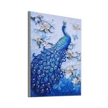 

5D Peacock Special Shaped Diamond Painting Diamond Embroidery Animal Diamond Cross Stitch Home Decor