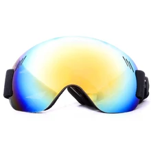 Крутая унисекс очки для катания на лыжах и занятий сноубордом, лыжами очки Анти-туман Защита от УФ-лучей сферическая линза выполненные снег спортивные очки для Для мужчин Для женщин