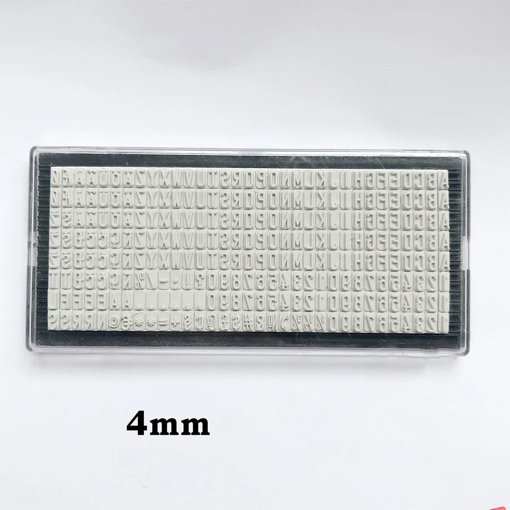 Rubber Stamps 3mm/4mm/6.4mm DIY Personalised Digital Letters Plate Name Address Craft Accessories