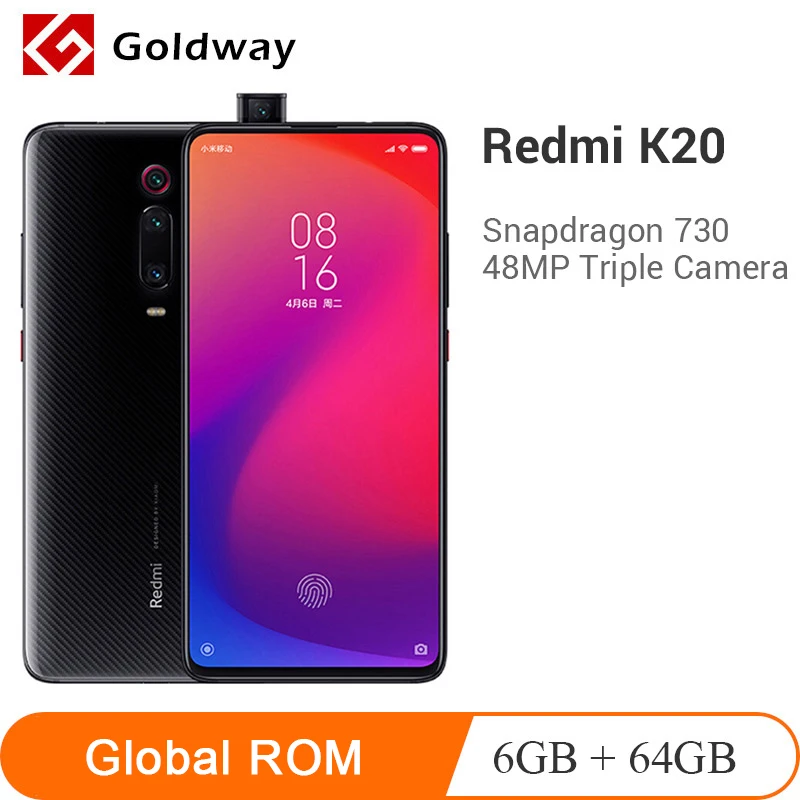Оригинальный Смартфон Xiaomi Redmi K20 с глобальной прошивкой 6 ГБ 64 Snapdragon 730 48мп тройная