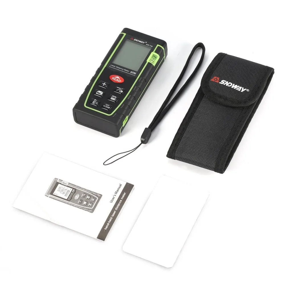 SNDWAY Laser Rangefinder 100M 80M 60M 40M Laser Distance Meter Range Finder distance measurer Laser Tape Measure Distance Tool SNDWAY Laser Rangefinder 100M 80M 60M 40M Laser Distance Meter Range Finder distance measurer Laser Tape Measure Distance Tool