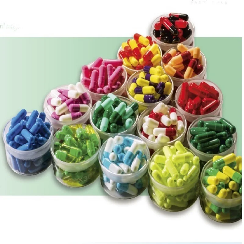 Empty Pill Capsule Size 00# 0# 1# 500pcs Clear Transparent Hard Gelatin Joined or Seperated