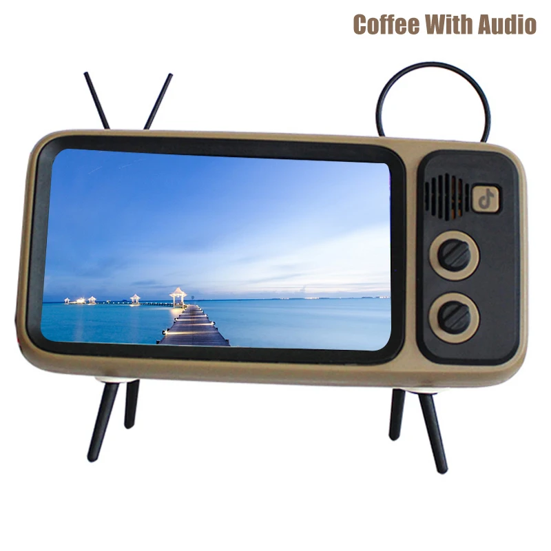 

Retro Bluetooth Speaker Phone Holder Desktop Televison Design Mobile Phone Mount GY88