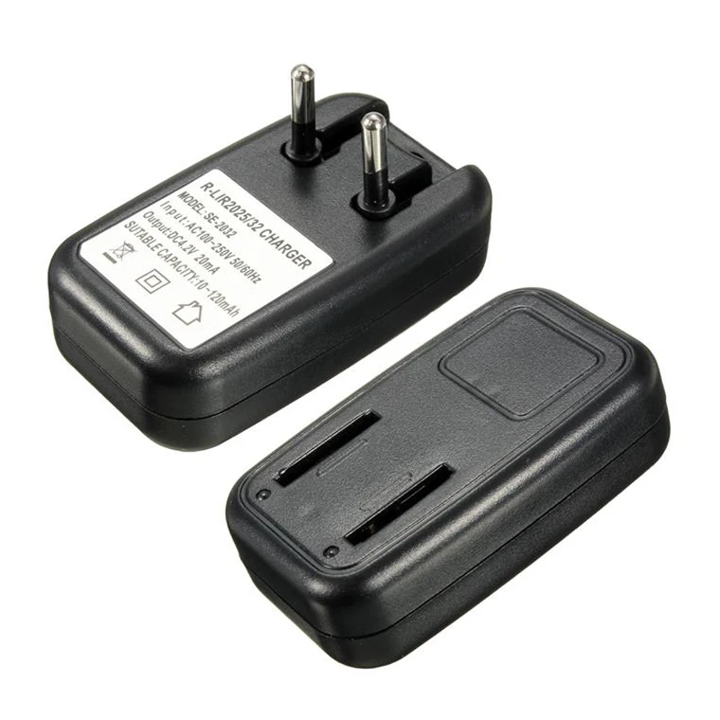 EU Plug AC power lithium 2032 Battery Charger Adapter For LIR2032 LIR ML2032 ML CR2032 Coin Button Cell Battery