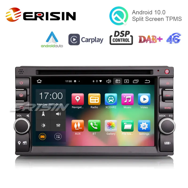 Erisin ES8136U 6 2 &quotPX5 64GB Din Android 10 0 Автомагнитола CarPlay &amp Auto GPS 4G DAB + DSP DVD плеер | Автомобили