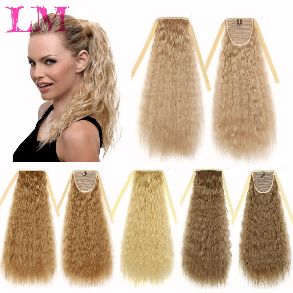

LM Fashion Trend Beauty Little Pony Tail High Temperature Fiber Synthetic Hair Straight Long Clip In Hair Extensions